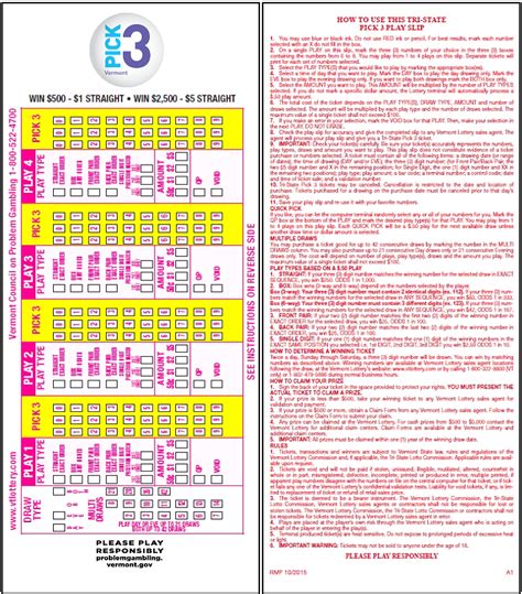 vermont winning lottery numbers.